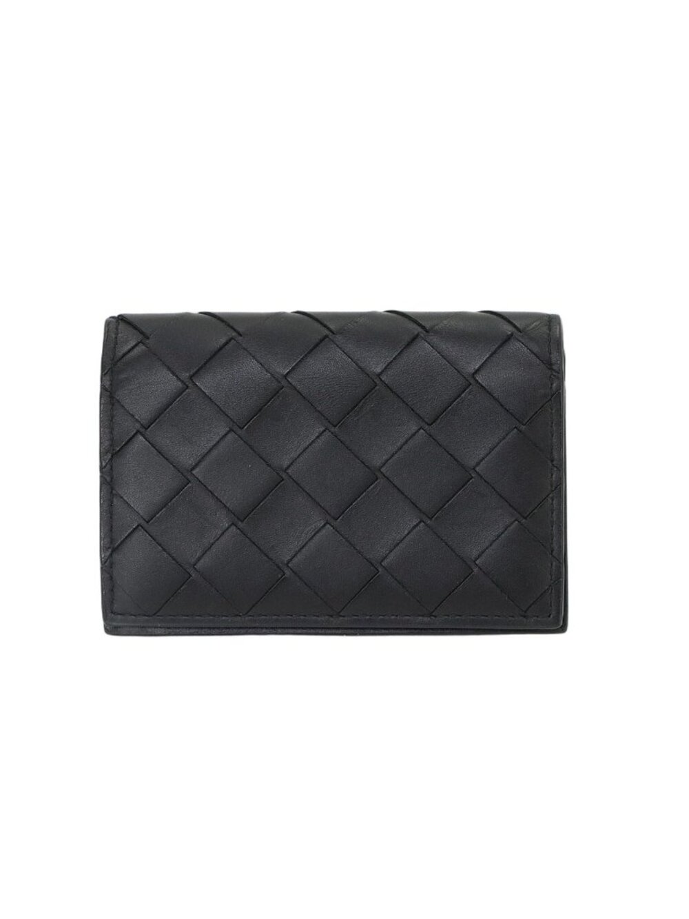 Bottega Veneta Intrecciato Card Case Leather Black